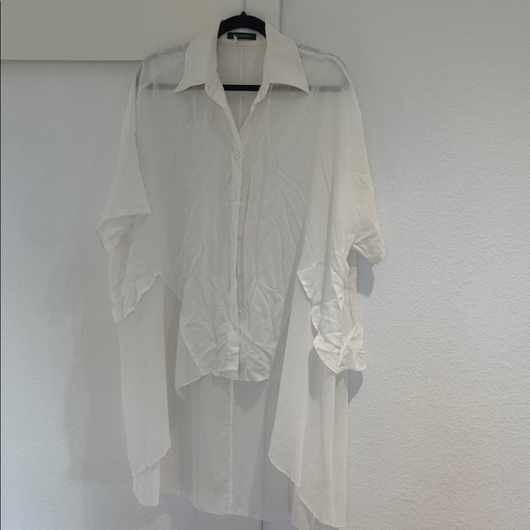Elegant White Women's Blouse - Picture 1 of 9